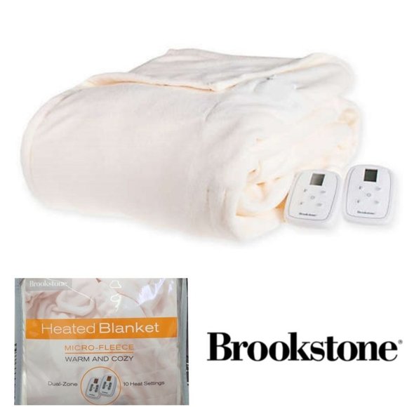 Brookstone Bedding Brookstone Heated Microfleece Queen Blanket